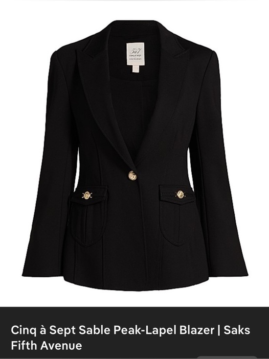 cinq a sept Jackets & Blazers - Cinq à Sept Sable Blazer Black Sz 6 NWT $445